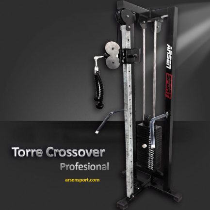 Equipo para gimnasio con torre tipo crossover